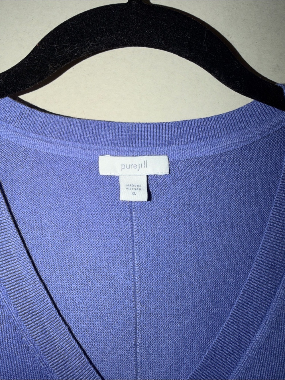 J. Jill Lavender V-Neck Sweater